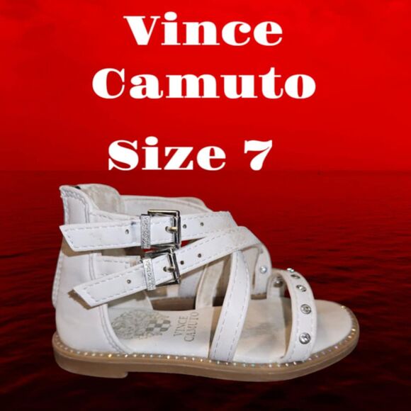 Vince Camuto Girl's Sandals Size 7 White (4493) - Picture 9 of 12